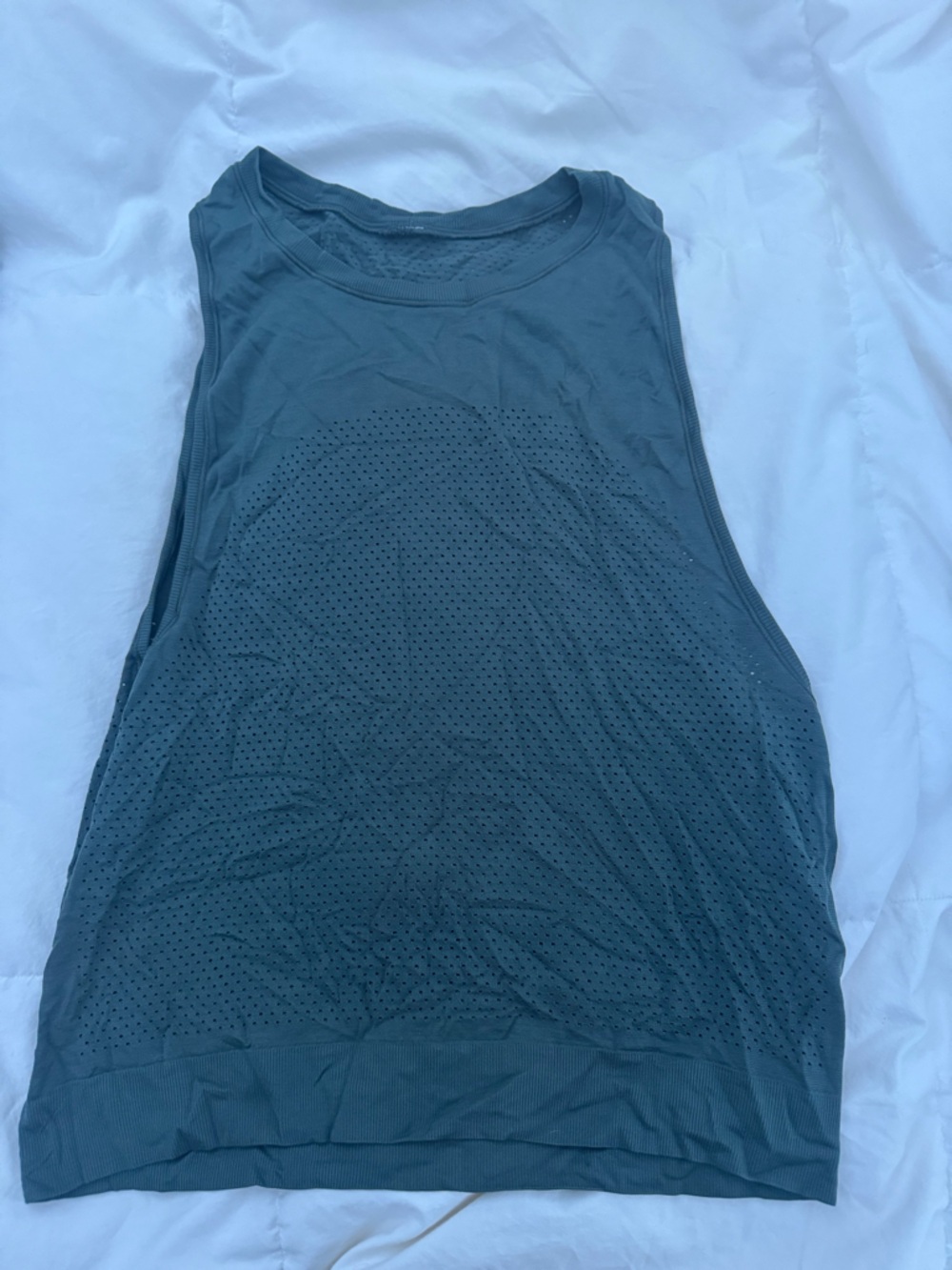 Mesh Detail Tank Top in olive